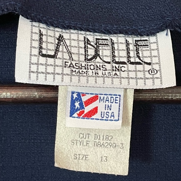 La Belle Vintage Button Down Navy Dress NWT - Picture 5 of 8